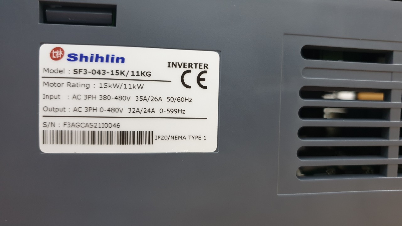 Hình ảnh thực tế Biến tần Shihlin SF3-043-15K/11K-G