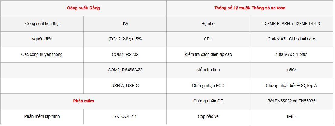 Thông số sản phẩm HMI Samkoon SK-070QE-V3